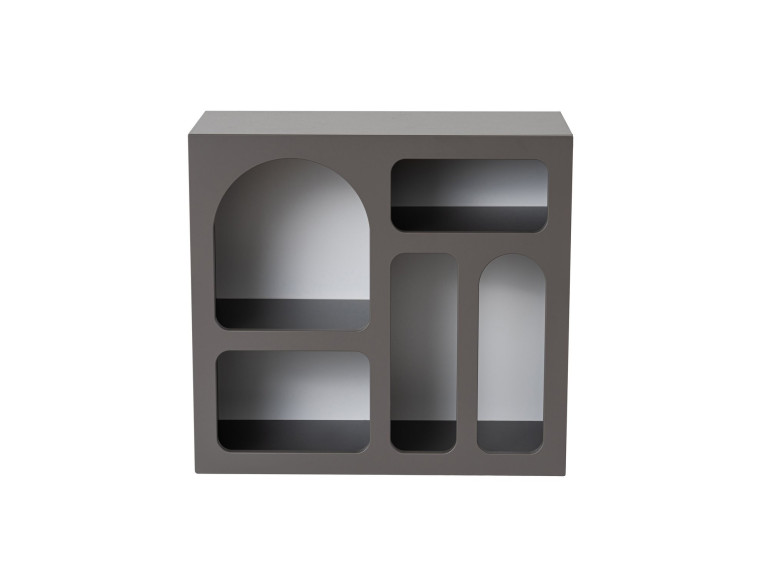 Lessa" wooden sideboard - 80 x 37 x 74 cm - Charcoal grey