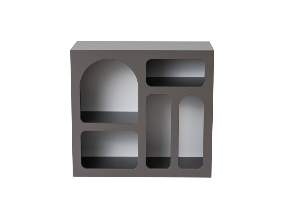 Lessa" wooden sideboard - 80 x 37 x 74 cm - Charcoal grey