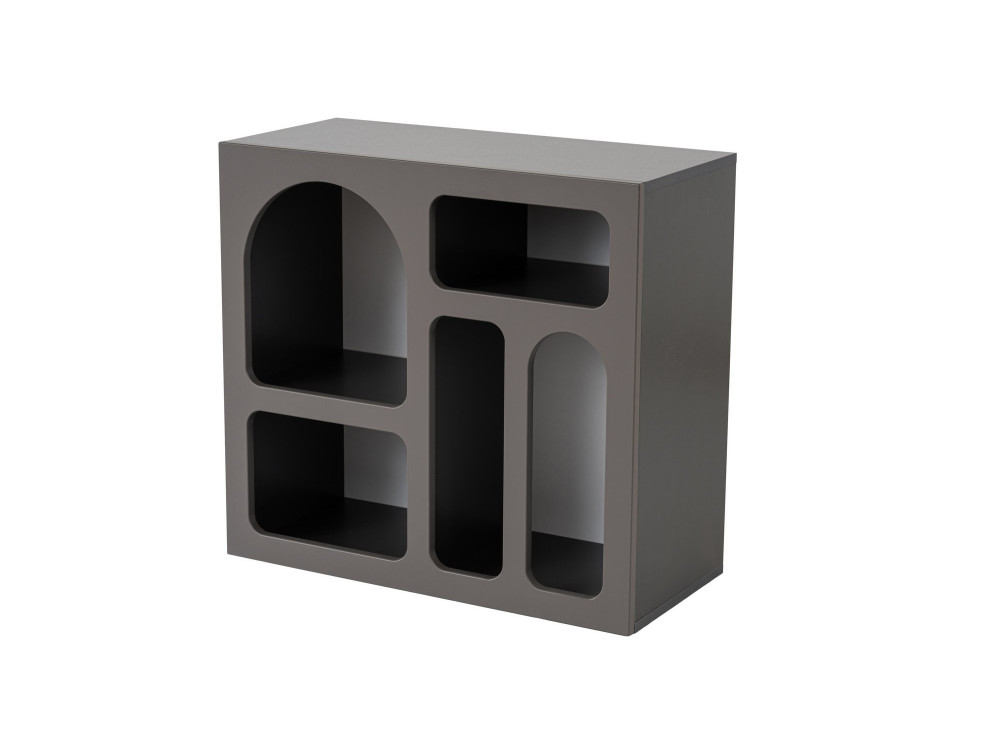 Lessa" wooden sideboard - 80 x 37 x 74 cm - Charcoal grey