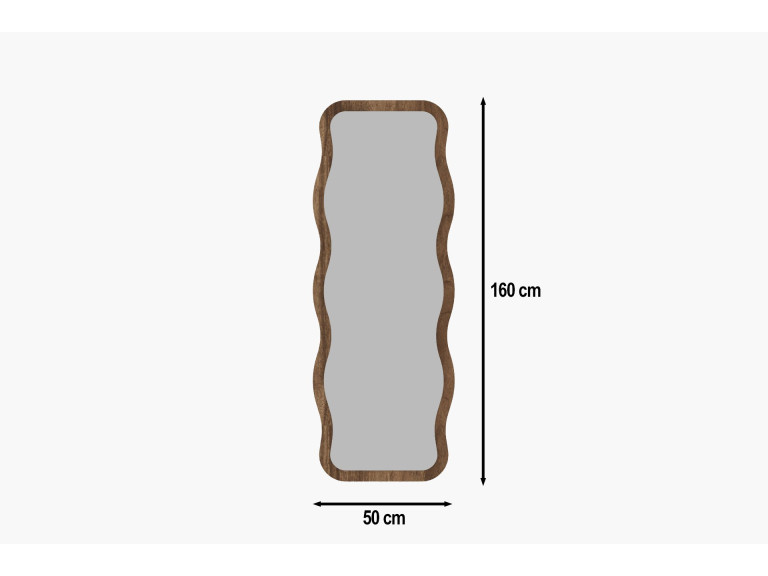 Wooden mirror "Aror" - 50 x 160 cm - Brown
