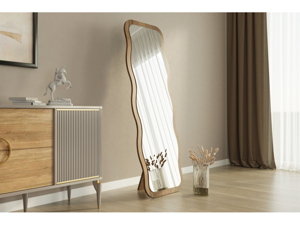 Wooden mirror "Aror" - 50 x 160 cm - Brown