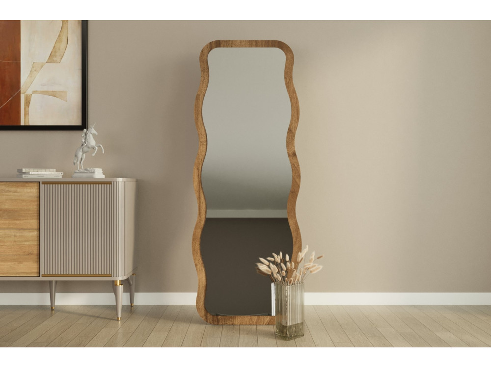 Wooden mirror "Aror" - 50 x 160 cm - Brown