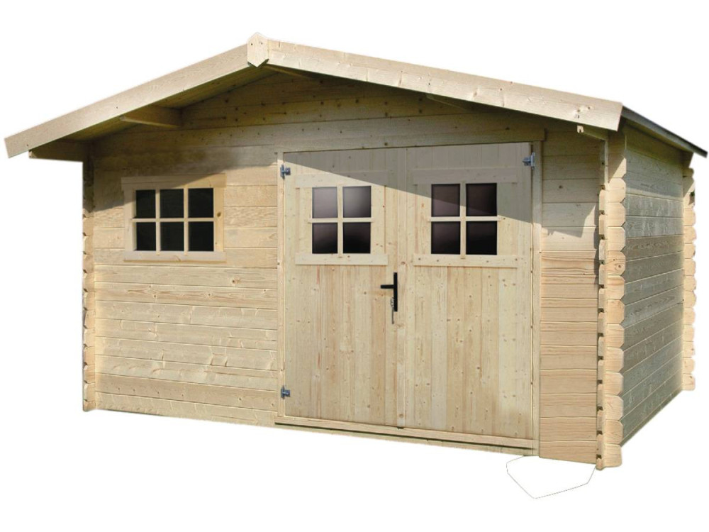 Wooden garden shed - 19.72 m² - 4.64 x 4.25 x 2.32 m - 28 mm