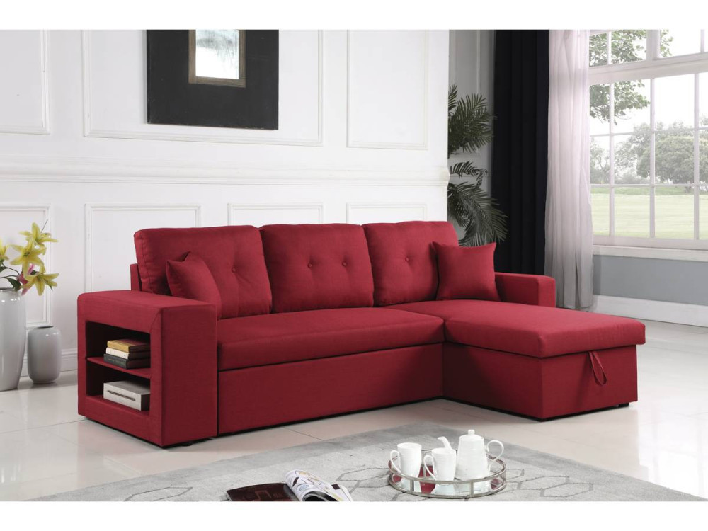 Convertible corner sofa "Axel" - Red