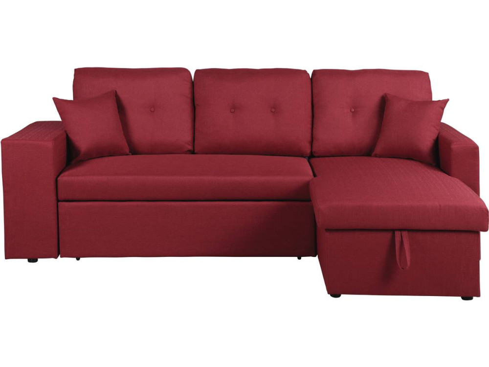 Convertible corner sofa "Axel" - Red