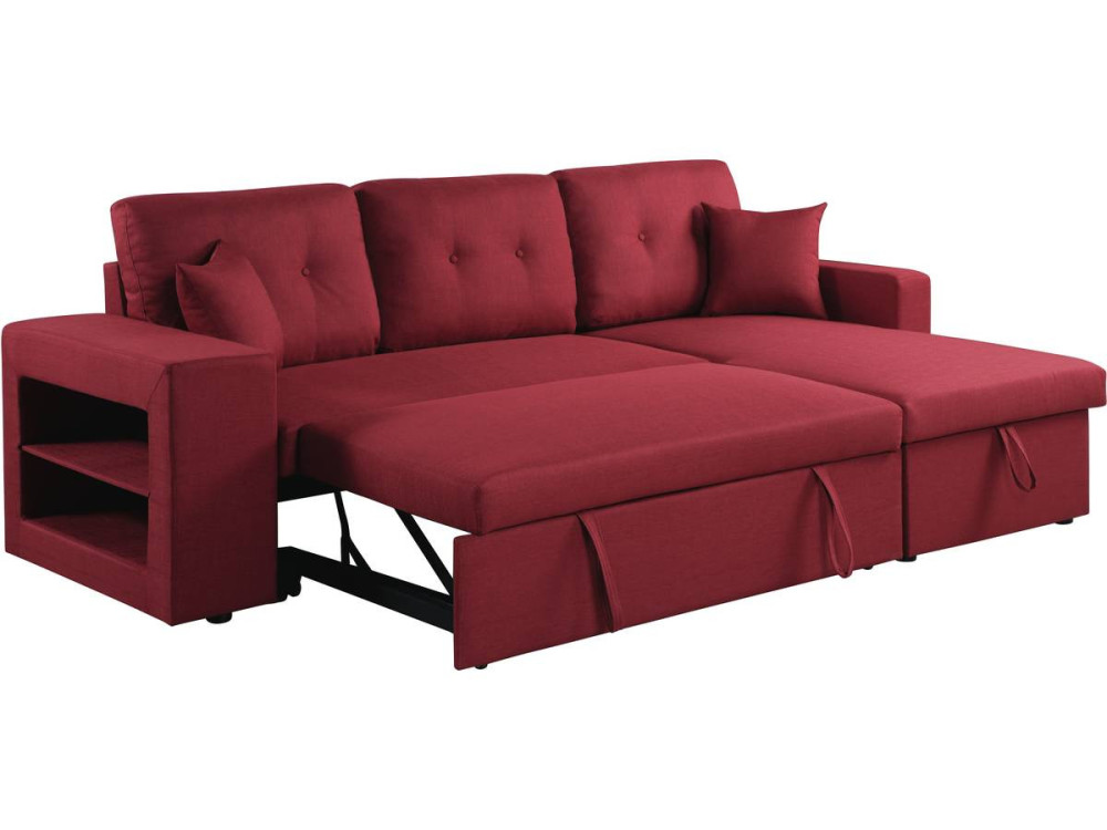 Convertible corner sofa "Axel" - Red