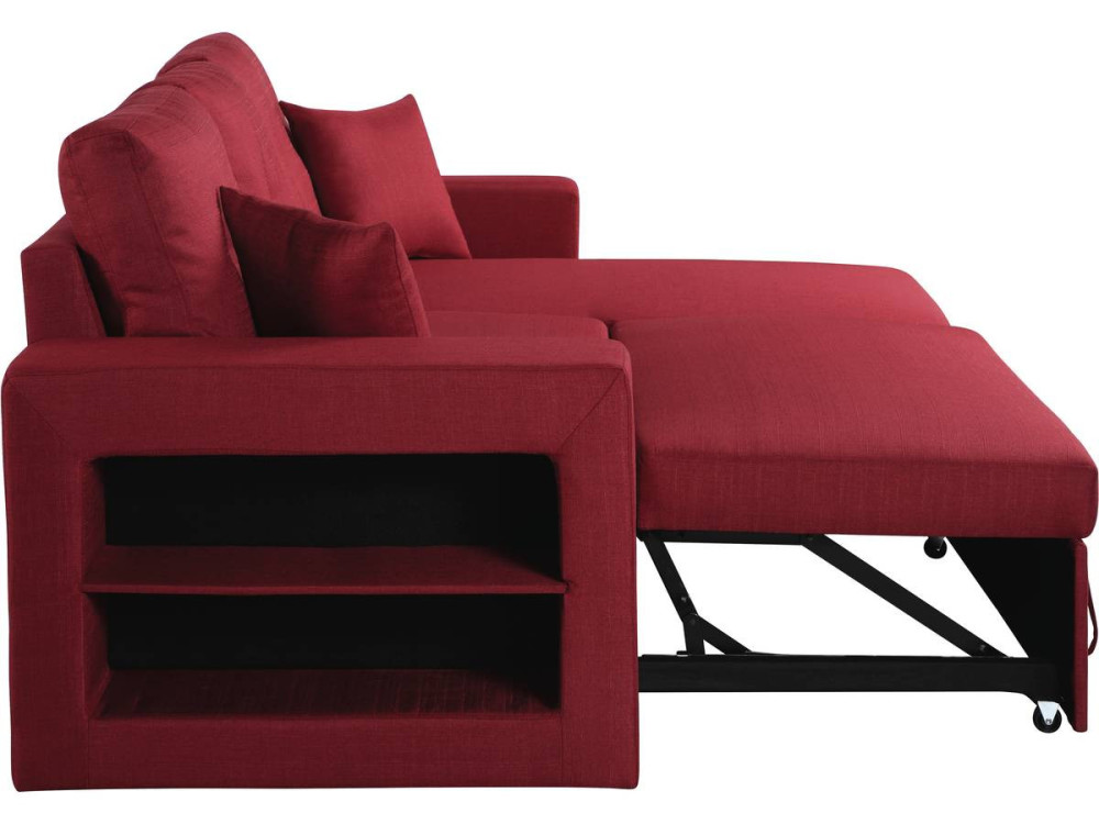 Convertible corner sofa "Axel" - Red