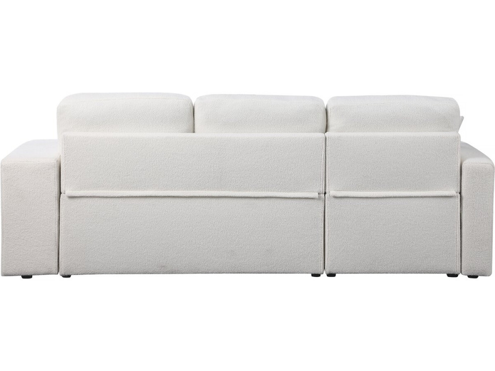 Axel convertible/reversible terry corner sofa - 3 places - White