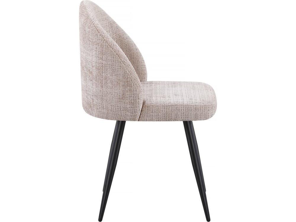 Set of 2 "Samuel" Fabric Chairs - 53 x 51 x 82 cm - Beige