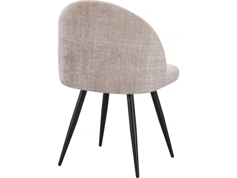 Set of 2 "Samuel" Fabric Chairs - 53 x 51 x 82 cm - Beige