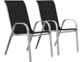Textelene Garden Armchair "Cordoba" - Phoenix - Beige - Set of 2 - Black / Silver