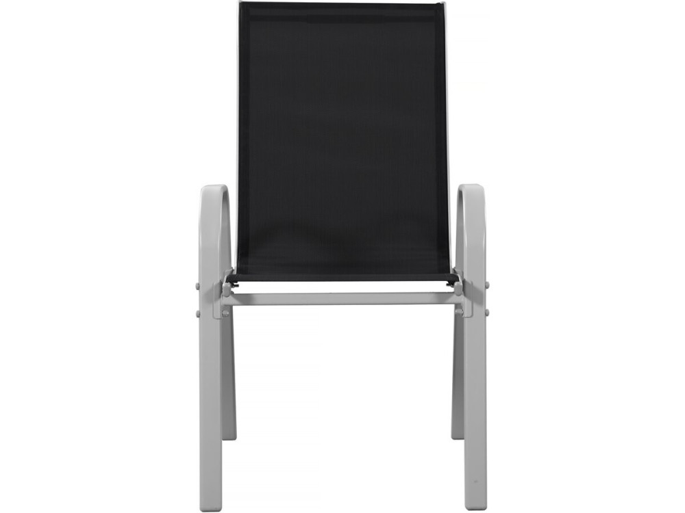 "Cordoba" Textilene garden chair - Phoenix - Black - Pack of 2