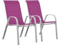 Textelene Garden Armchair "Cordoba" - Phoenix - Green - Set of 2 - Pink / White