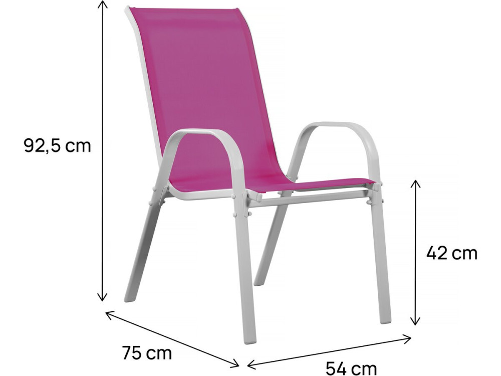 Textelene Garden Armchair "Cordoba" - Phoenix - Pink - Set of 2