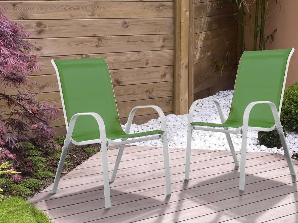 Textelene Garden Armchair "Cordoba" - Phoenix - Green - Set of 2