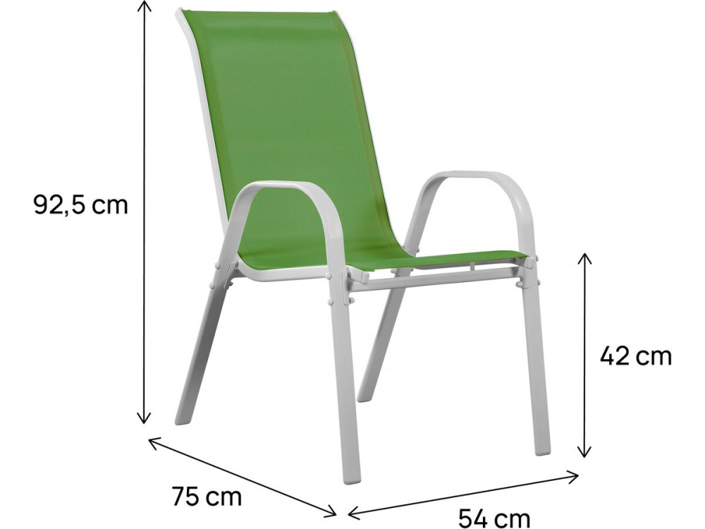 Textelene Garden Armchair "Cordoba" - Phoenix - Green - Set of 2