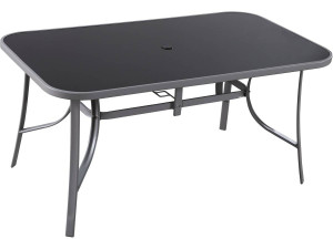 "Cordoba" garden table - Phoenix - 6 sits - Silver.