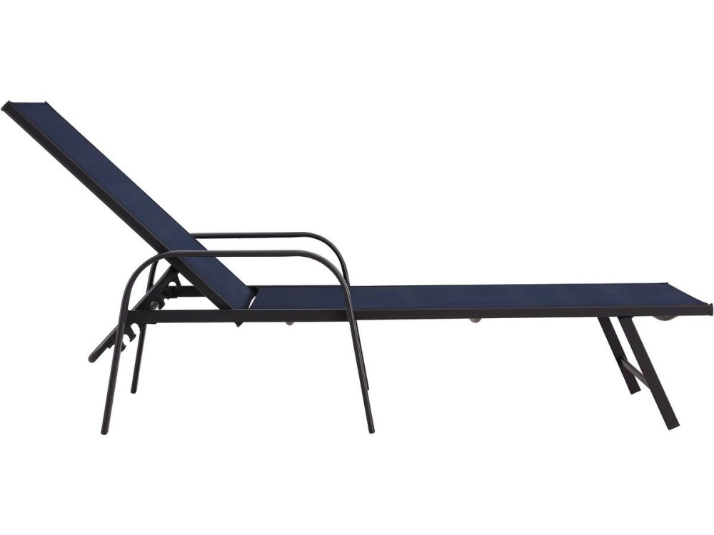 Set of 2 "Farniente" metal sun loungers - Midnight blue