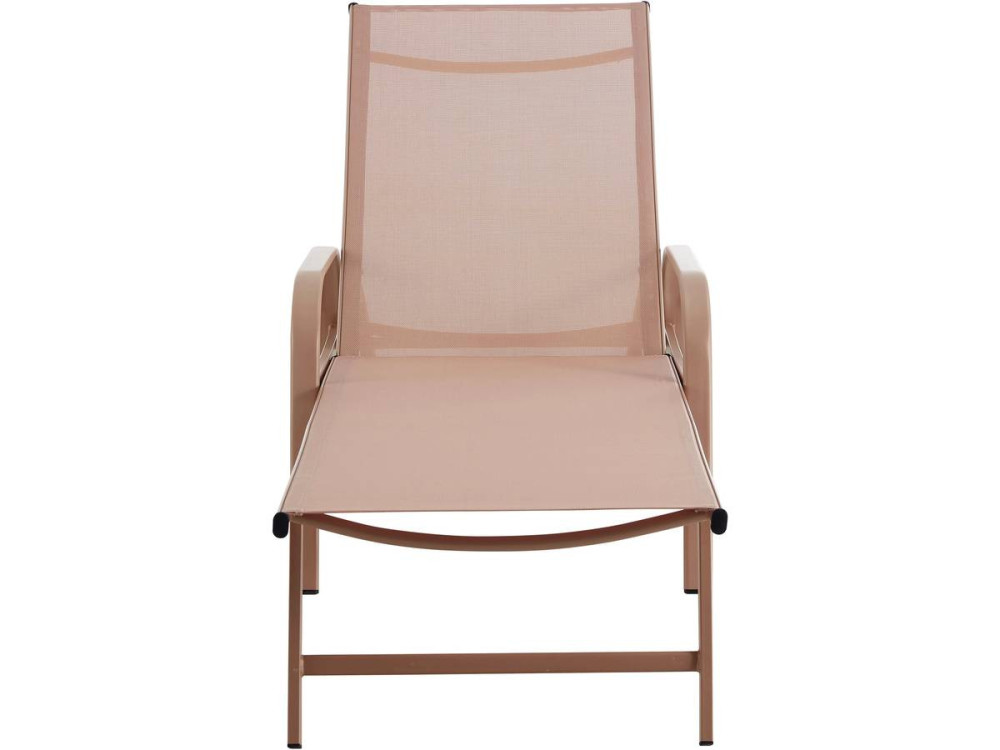 Set of 2 "Farniente" metal sun loungers - Brown