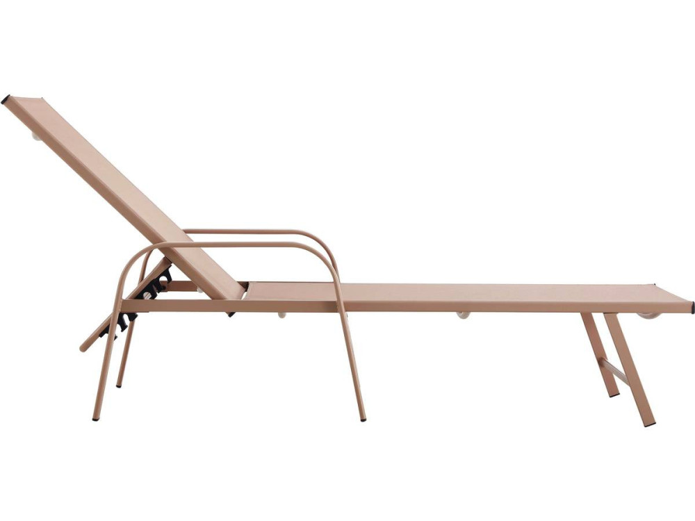 Set of 2 "Farniente" metal sun loungers - Brown