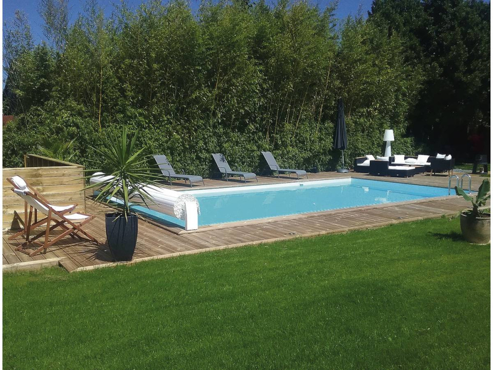 Oceano" rectangular wooden swimming pool kit - 9.20 x 5.20 x 1.44 m