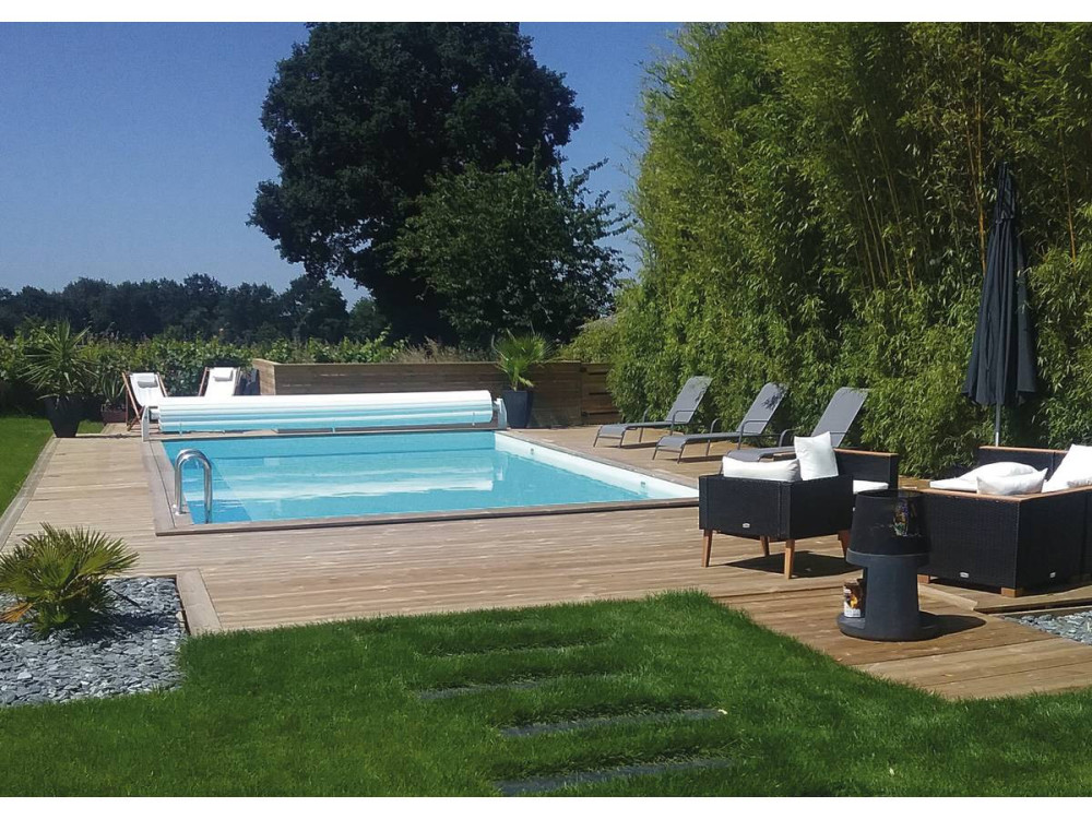 Oceano" rectangular wooden swimming pool kit - 9.20 x 5.20 x 1.44 m