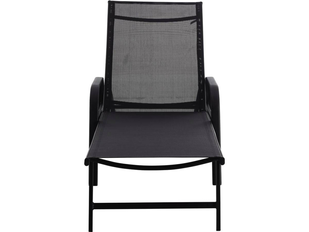 Set of 2 "Farniente" metal sun loungers - Black