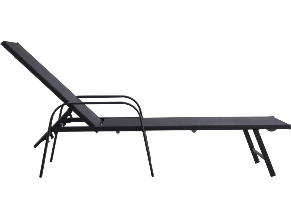 Set of 2 "Farniente" metal sun loungers - Black