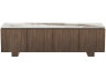 "Elma" Wooden TV Stand with Ceramic Top - 160 x 45 x 45 cm - Brown