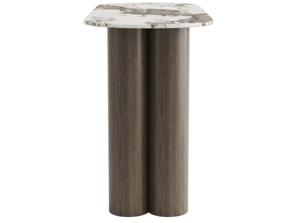 "Zora" Console Table with Ceramic Top - 140 cm - Brown