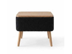 "Nivo" Wooden Nightstand - 45 x 30 x 45 cm - Black