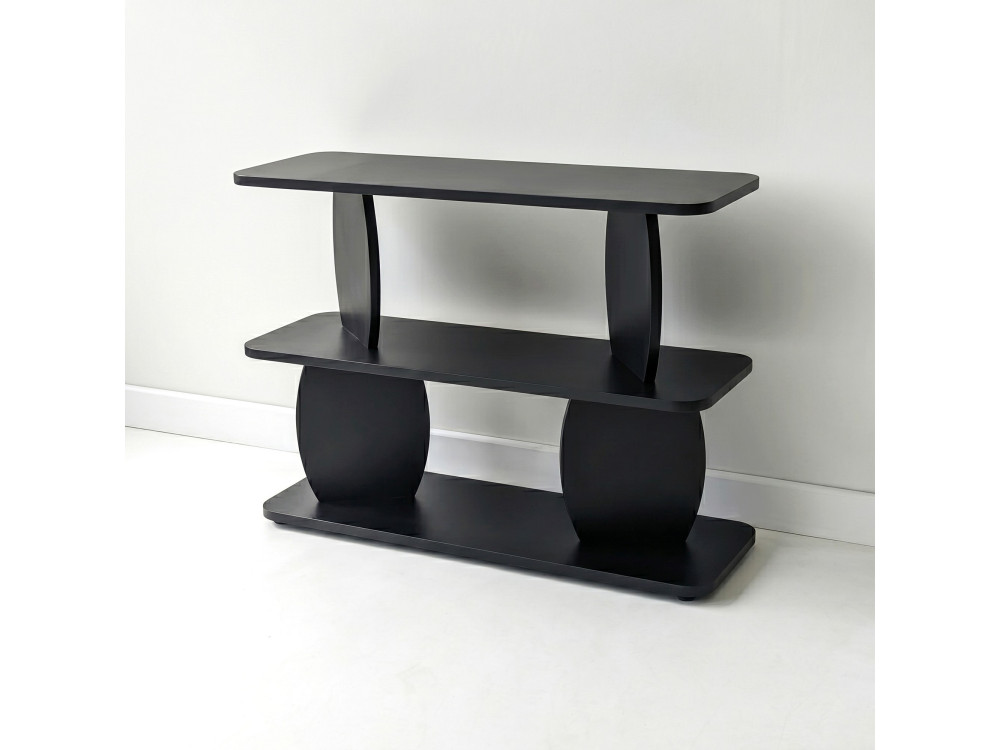 "Armonia" Wooden Side Table - 90 x 30 x 70 cm - Black