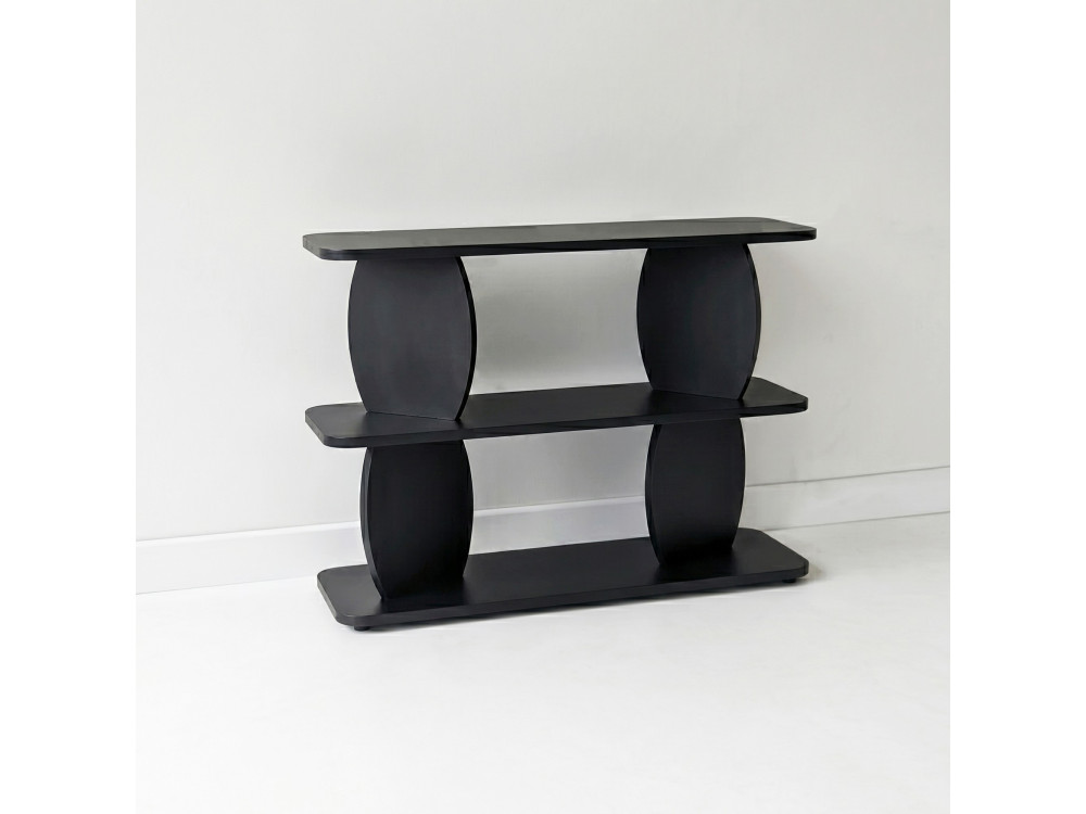 "Armonia" Wooden Side Table - 90 x 30 x 70 cm - Black