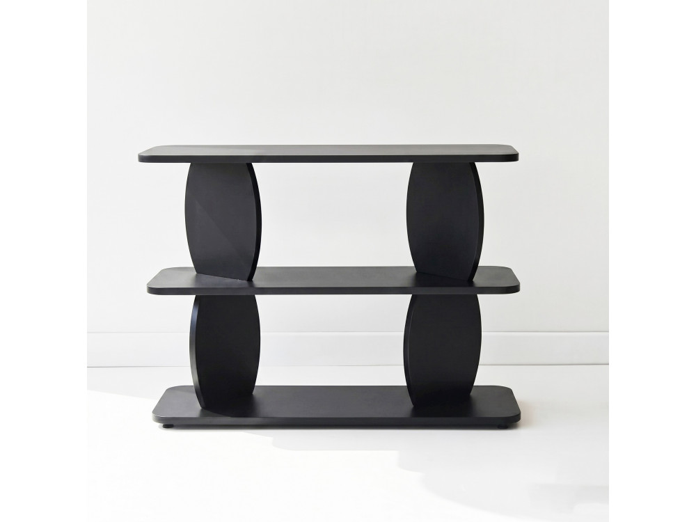 "Armonia" Wooden Side Table - 90 x 30 x 70 cm - Black
