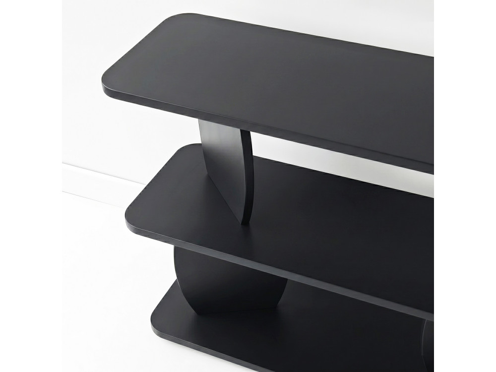 "Armonia" Wooden Side Table - 90 x 30 x 70 cm - Black
