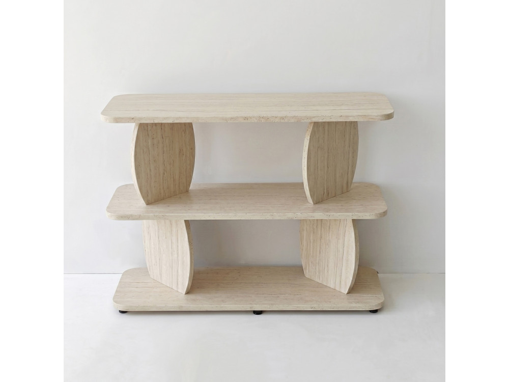 "Armonia" Wooden Side Table - 90 x 30 x 70 cm - Travertine