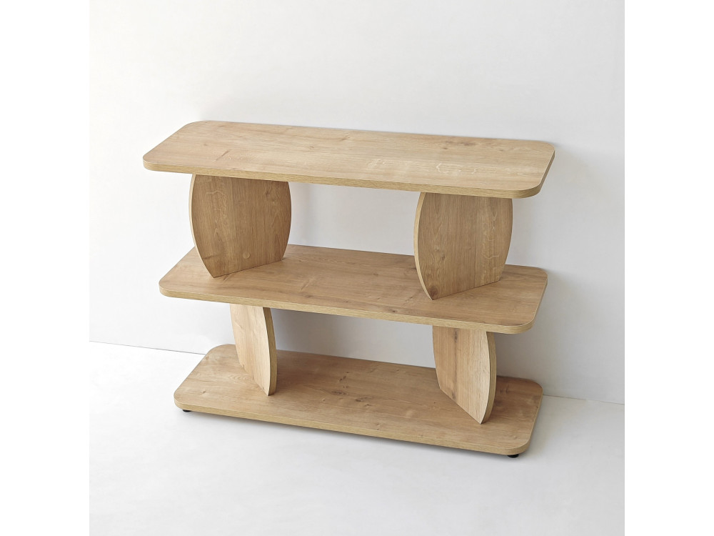 "Armonia" Wooden Side Table - 90 x 30 x 70 cm - Sapphire Oak