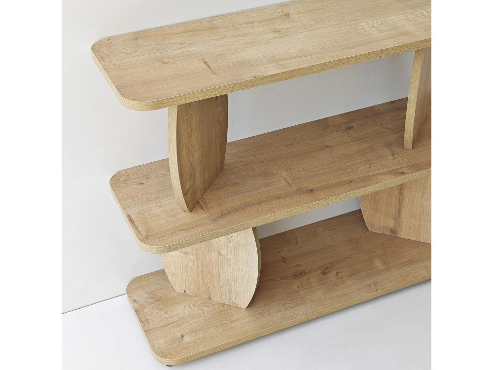 "Armonia" Wooden Side Table - 90 x 30 x 70 cm - Sapphire Oak