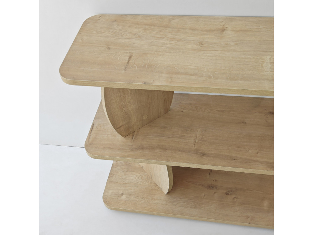 "Armonia" Wooden Side Table - 90 x 30 x 70 cm - Sapphire Oak