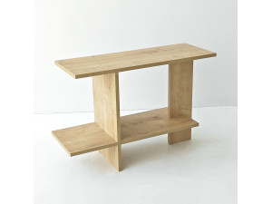 "Essenziale" Wooden Side Table - 80 x 30 x 55 cm - Sapphire Oak