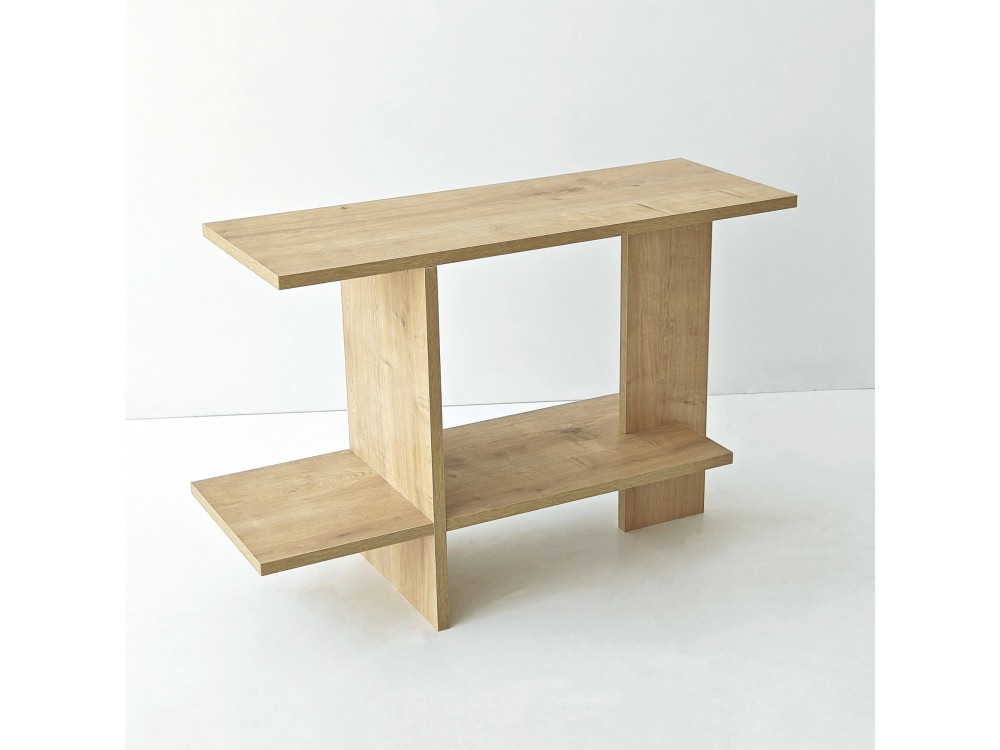 "Essenziale" Wooden Side Table - 80 x 30 x 55 cm - Sapphire Oak