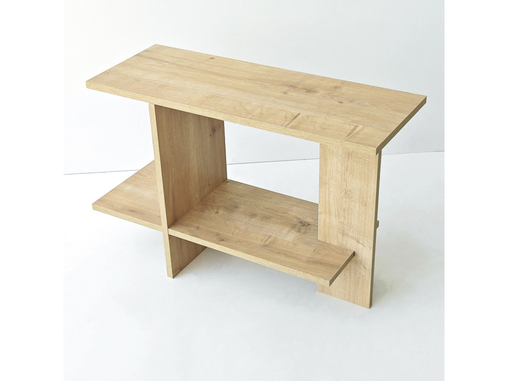 "Essenziale" Wooden Side Table - 80 x 30 x 55 cm - Sapphire Oak