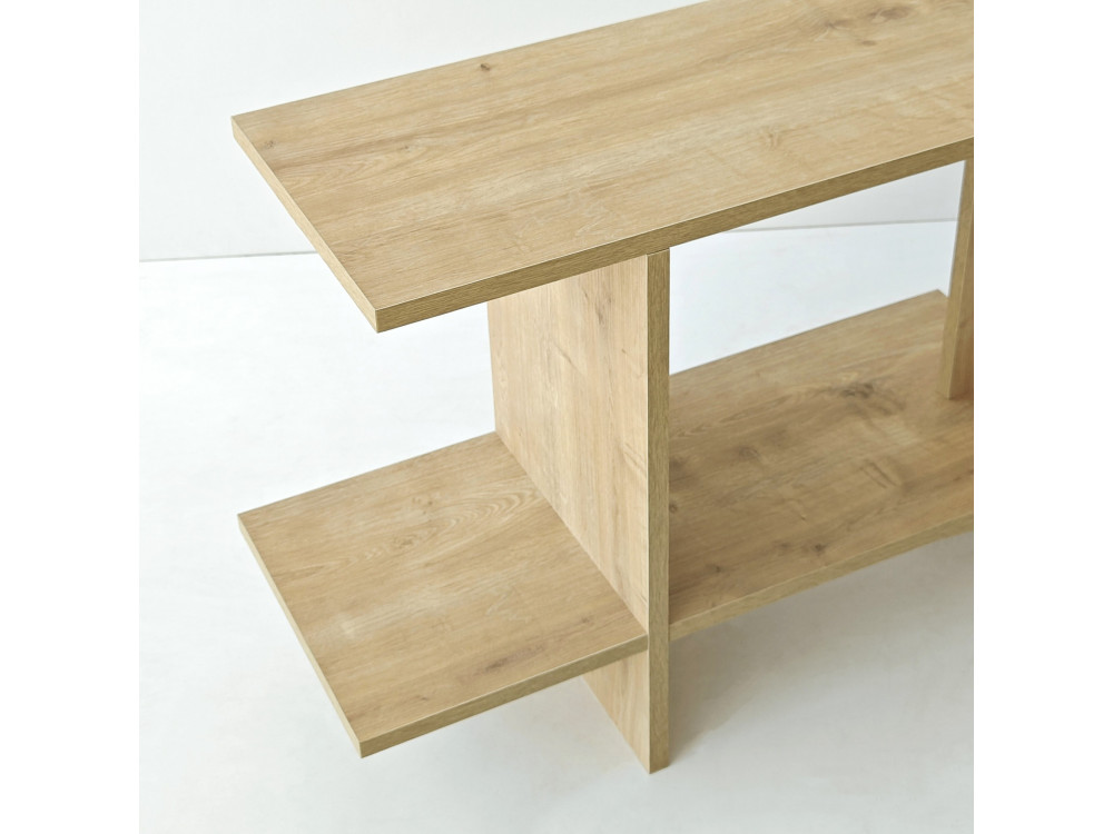"Essenziale" Wooden Side Table - 80 x 30 x 55 cm - Sapphire Oak