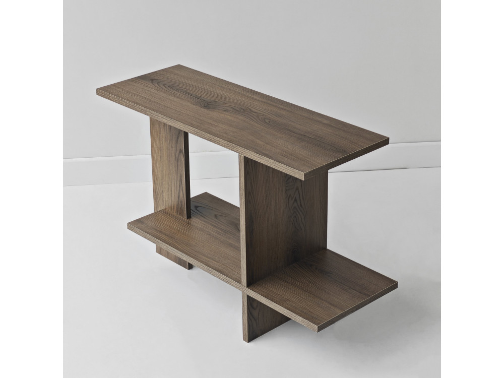 "Essenziale" Wooden Side Table - 80 x 30 x 55 cm - Brown