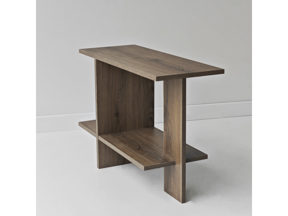 "Essenziale" Wooden Side Table - 80 x 30 x 55 cm - Brown