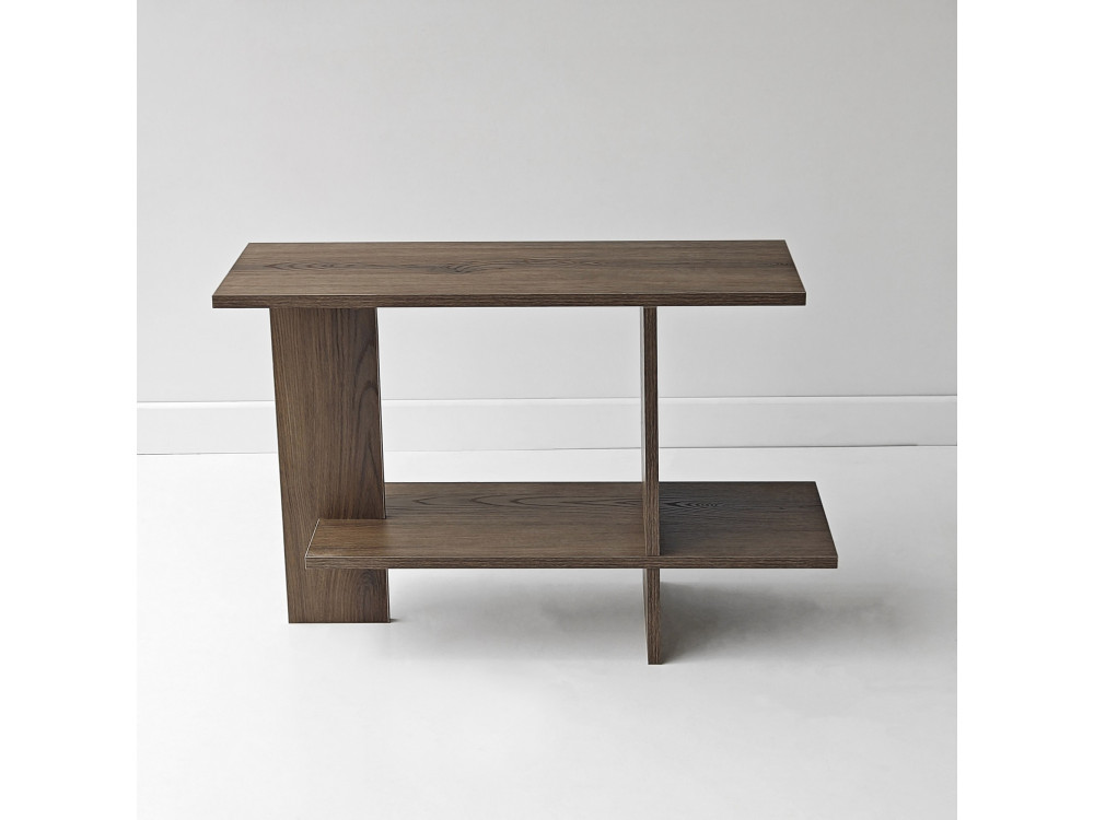 "Essenziale" Wooden Side Table - 80 x 30 x 55 cm - Brown