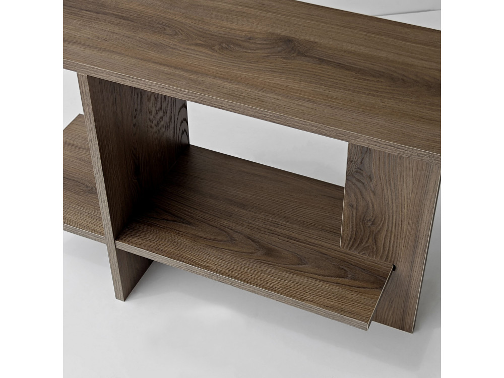 "Essenziale" Wooden Side Table - 80 x 30 x 55 cm - Brown