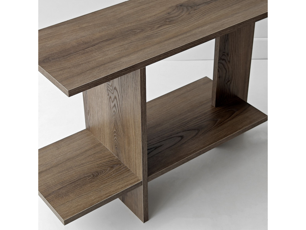 "Essenziale" Wooden Side Table - 80 x 30 x 55 cm - Brown