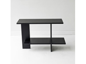 "Essenziale" Wooden Side Table - 80 x 30 x 55 cm - Black