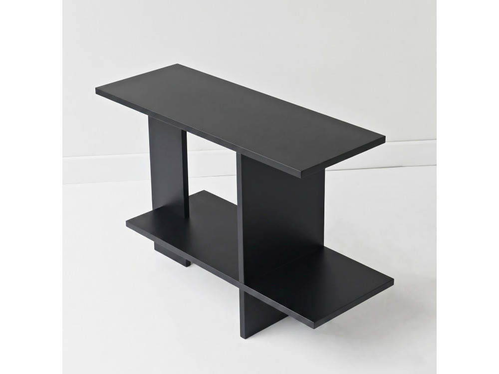 "Essenziale" Wooden Side Table - 80 x 30 x 55 cm - Black